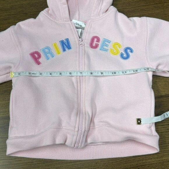 Disney Parks Princess Hoodie Zip Up Jacket Girls XS Pink - Picture 8 of 9